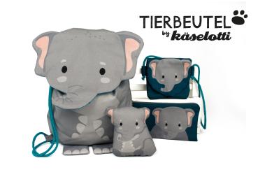 Tierbeutel Elefant by Käselotti Panel ca. 80 cm 